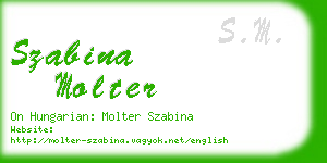 szabina molter business card